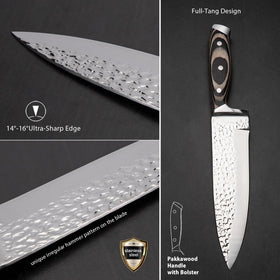Vvwgkpk 6-inch slicing knife for uniform cuts and efficiency.