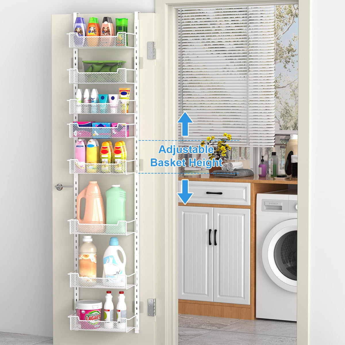 VyGrow adjustable baskets suitable for various kitchen and bathroom items