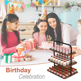 VyGrow Cupcake Stand fully loaded with 52 cupcakes