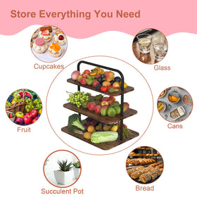 VyGrow Cupcake Stand showing durable metal wood construction