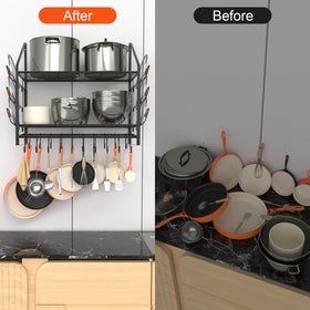 VyGrow dimensions and warranty details for the pot rack.