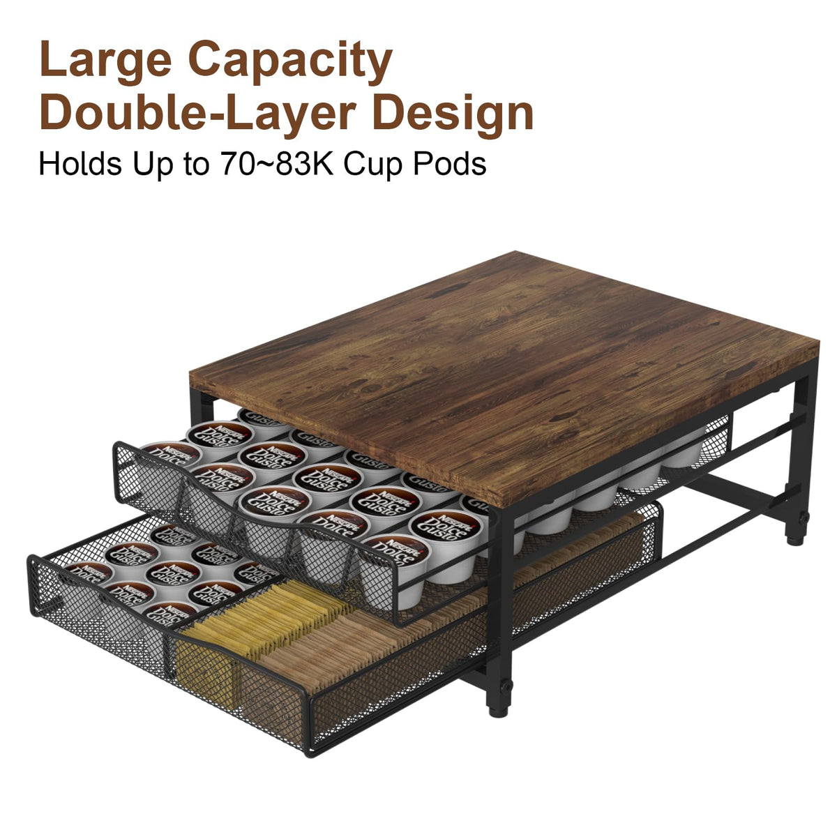 VyGrow k-cup holder side angle shows compact footprint for any counter.
