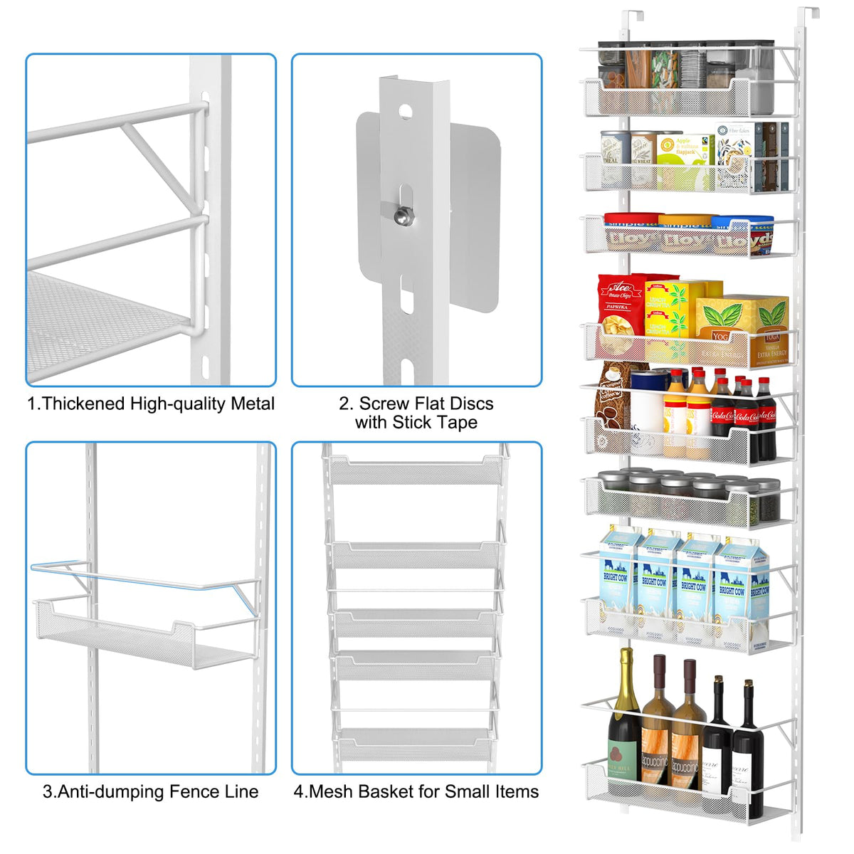 VyGrow versatile organizer fits pantry, kitchen, bathroom, and laundry spaces.