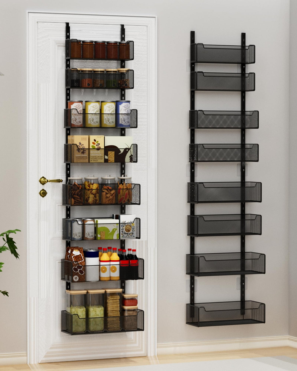 VyGrow over-the-door organizer with 8 tiers for easy pantry access