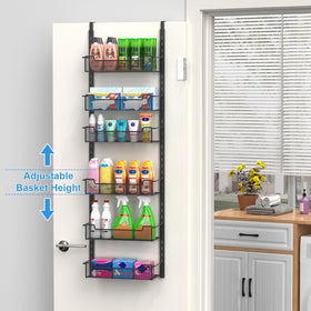 VyGrow six-basket design highlights adjustable storage for kitchen, pantry, or bathroom items.