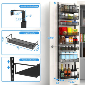 VyGrow rust-resistant carbon steel rack offers durable door storage solution