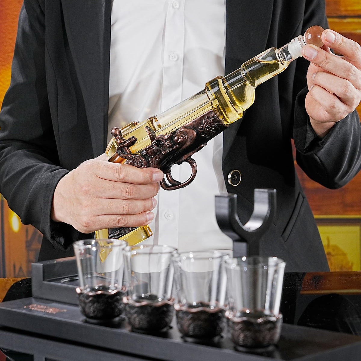 VYLPM home bar display setup enhancing the room’s focal point