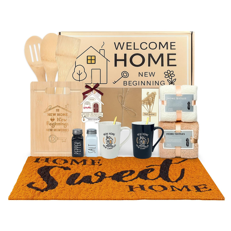VZKOO house warming ornament adds a charming focal point to the living room.