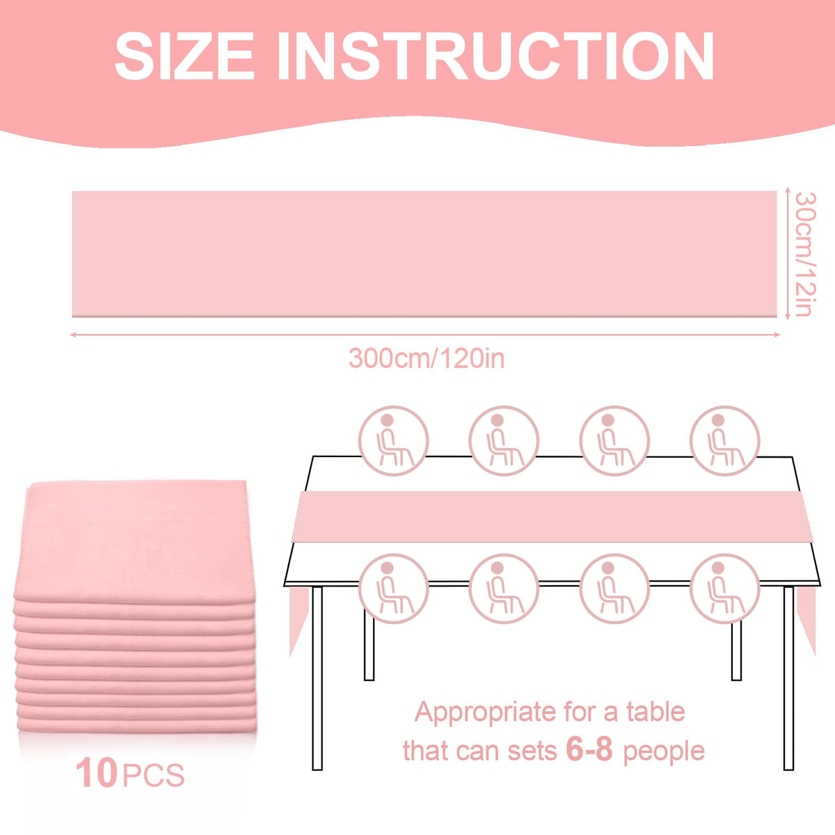 VZZNN baby pink chiffon table runner on a table setting enhances romantic ambiance
