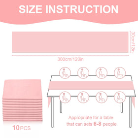 VZZNN baby pink chiffon table runner on a table setting enhances romantic ambiance