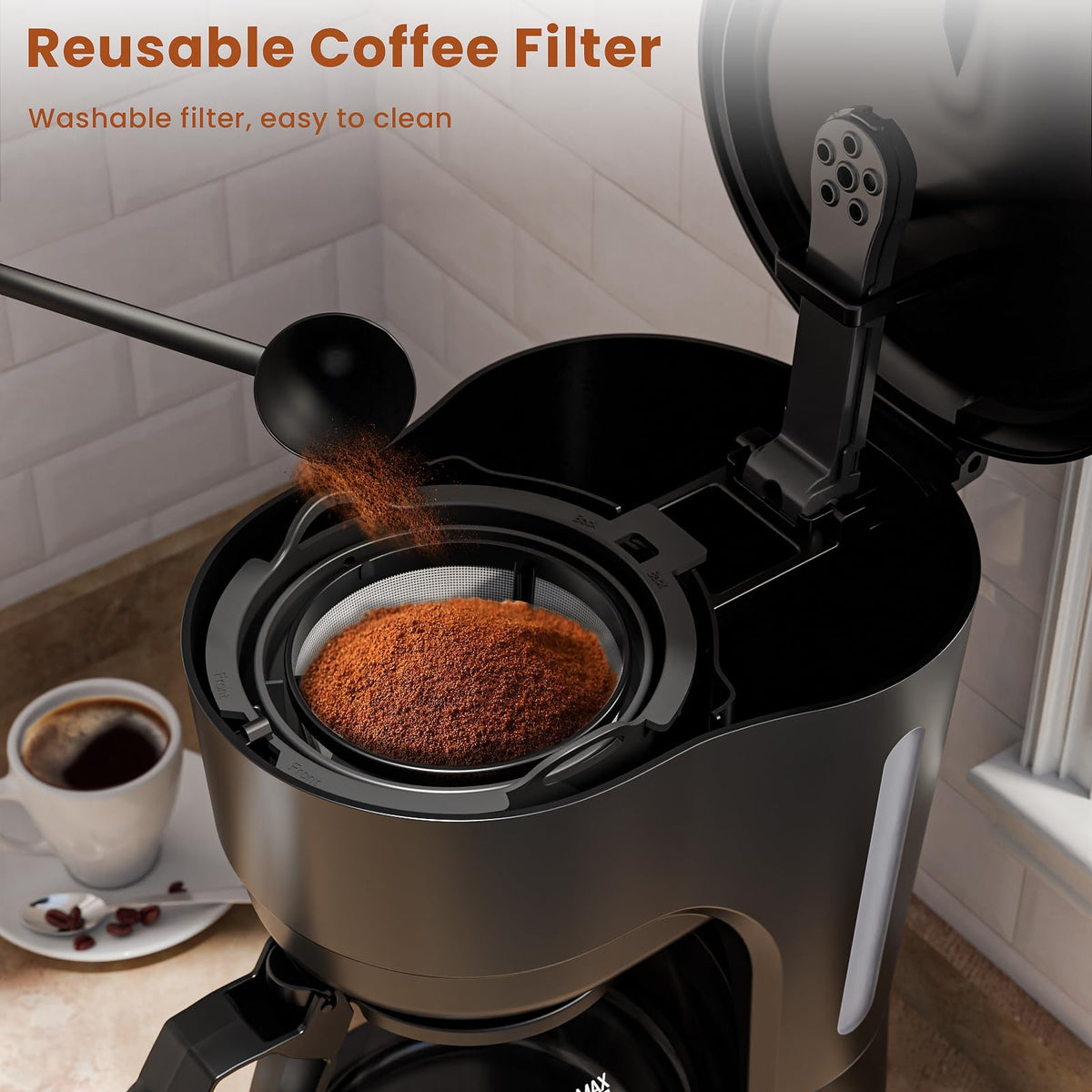 WAA 24-hour programmable timer for scheduled brewing.