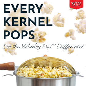 Wabash Valley Farms Whirley Pop three-minute pop time helps snack during breaks.