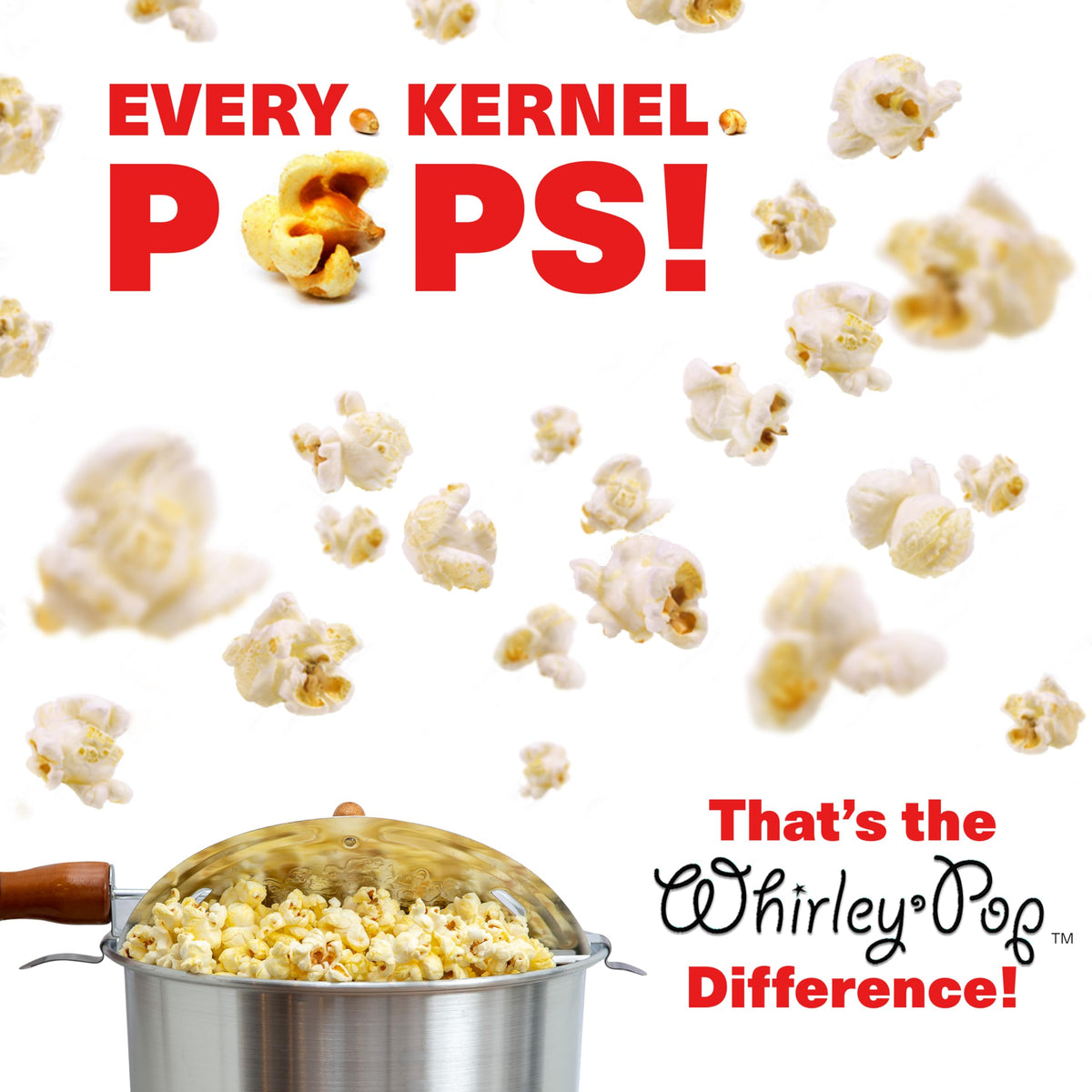 Wabash Valley Poppers efficient stirring reduces burnt corn.