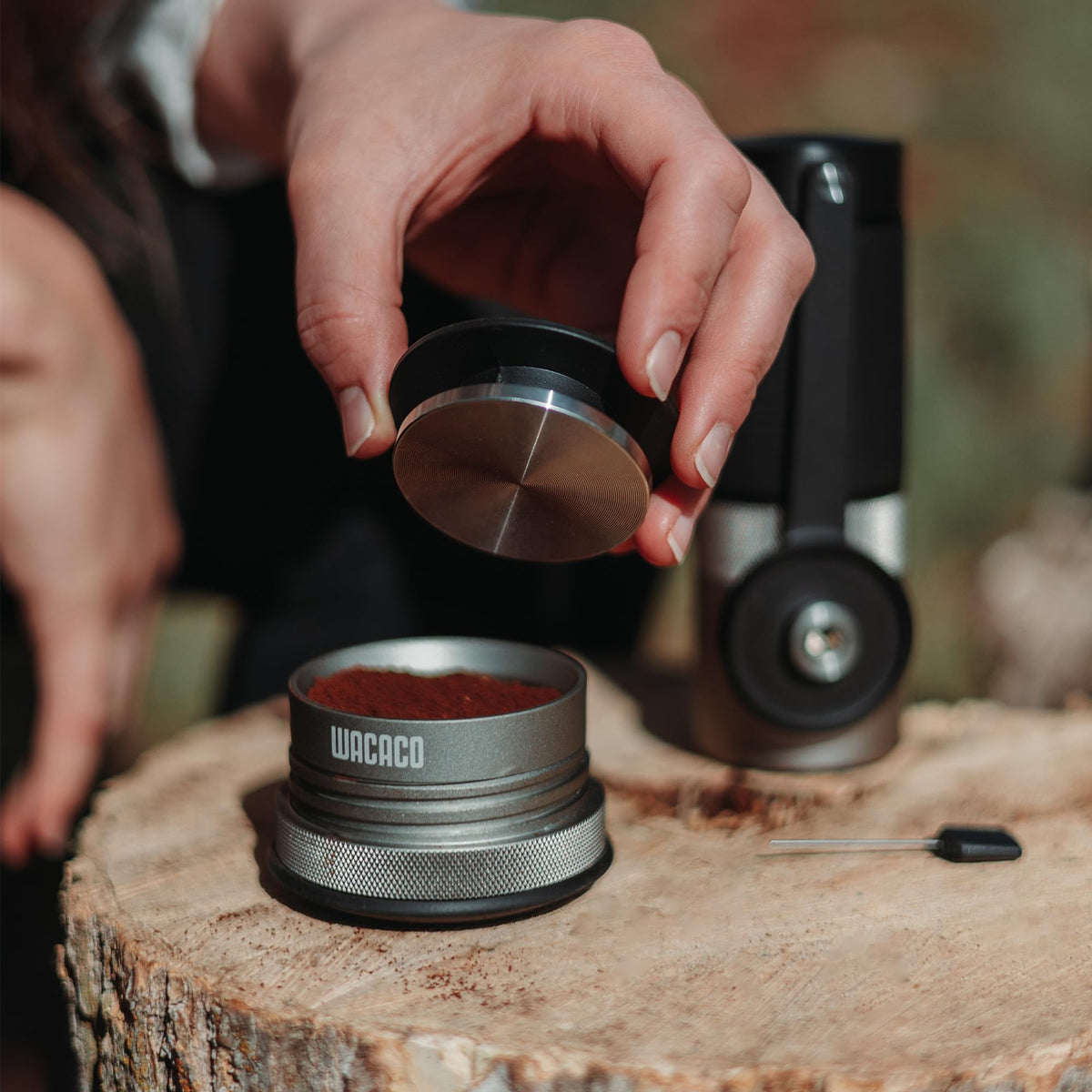 WACACO Picopresso protective travel case included for secure transport.