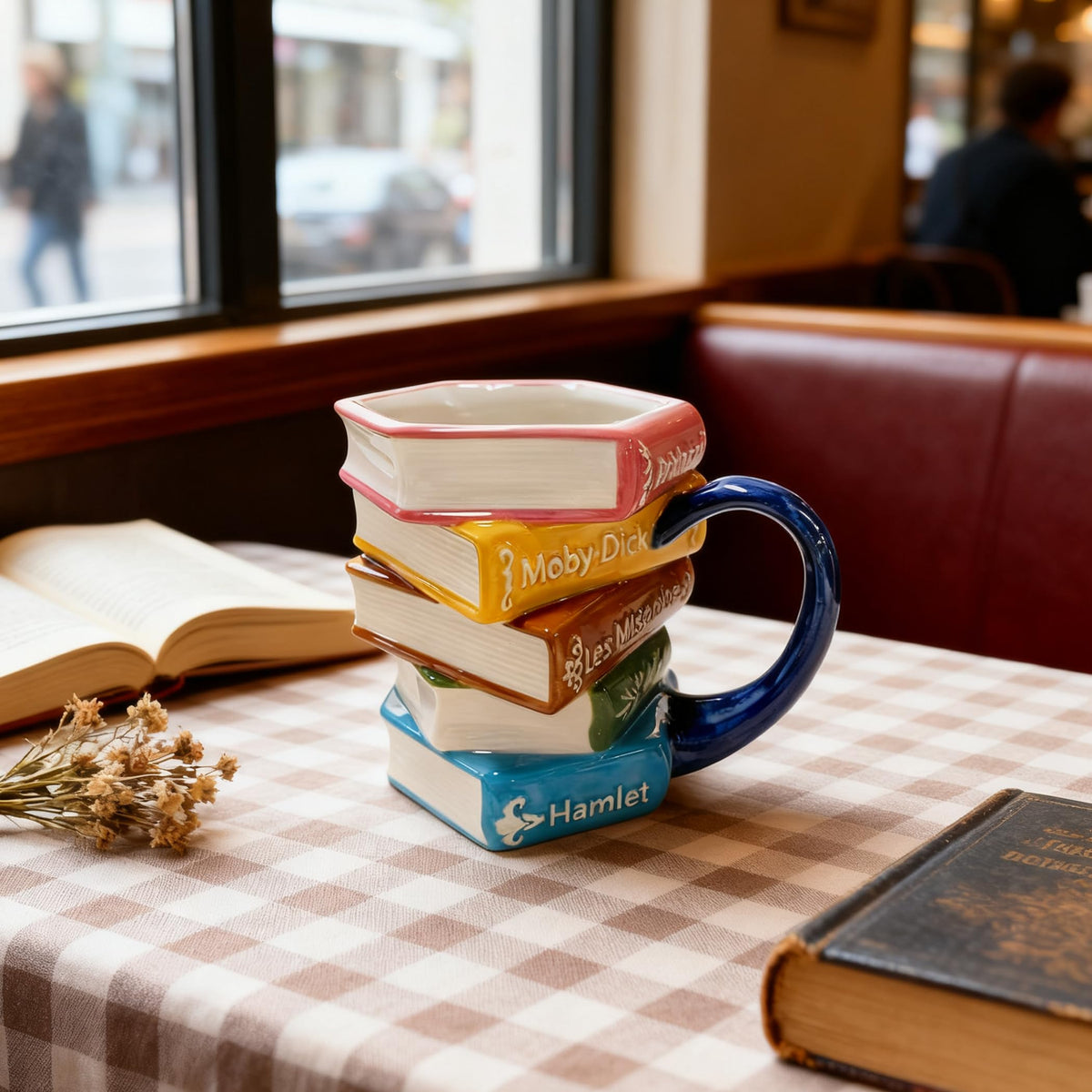 WACOI 3D-painted book design mug, each layer evokes literary character.