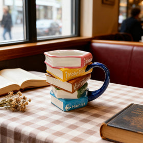 WACOI 3D-painted book design mug, each layer evokes literary character.