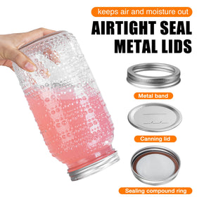 WACOI 3-pack stacked jars for organized pantry storage.
