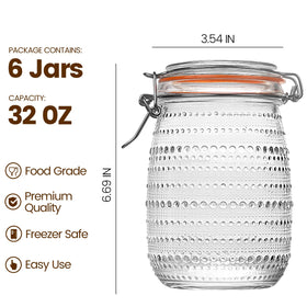 WACOI airtight hinged lid keeps contents fresh and leak-free.