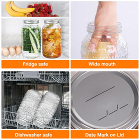 WACOI fermentation-ready jar with large mouth for vegetables.