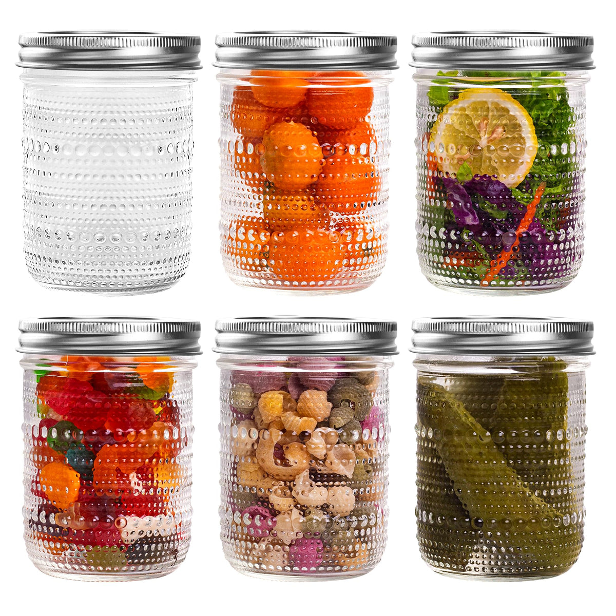 WACOI Mason Jars 16oz wide-mouth jar for easy filling and cleaning