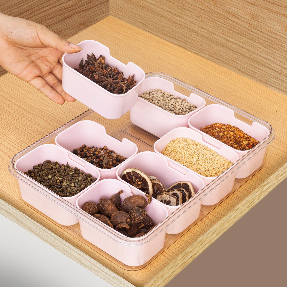 WACOI meal prep snack tray supports pre washing and chopping vegetables and fruit.