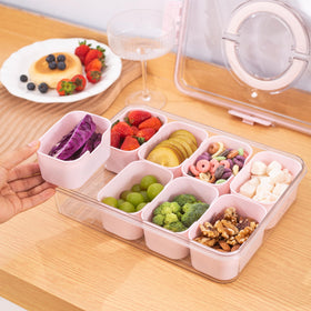 WACOI snack tray compartments eight for candy fruits and nuts.