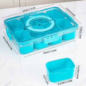 WACOI eight-compartment snack tray keeps candies, fruits, nuts neatly separated