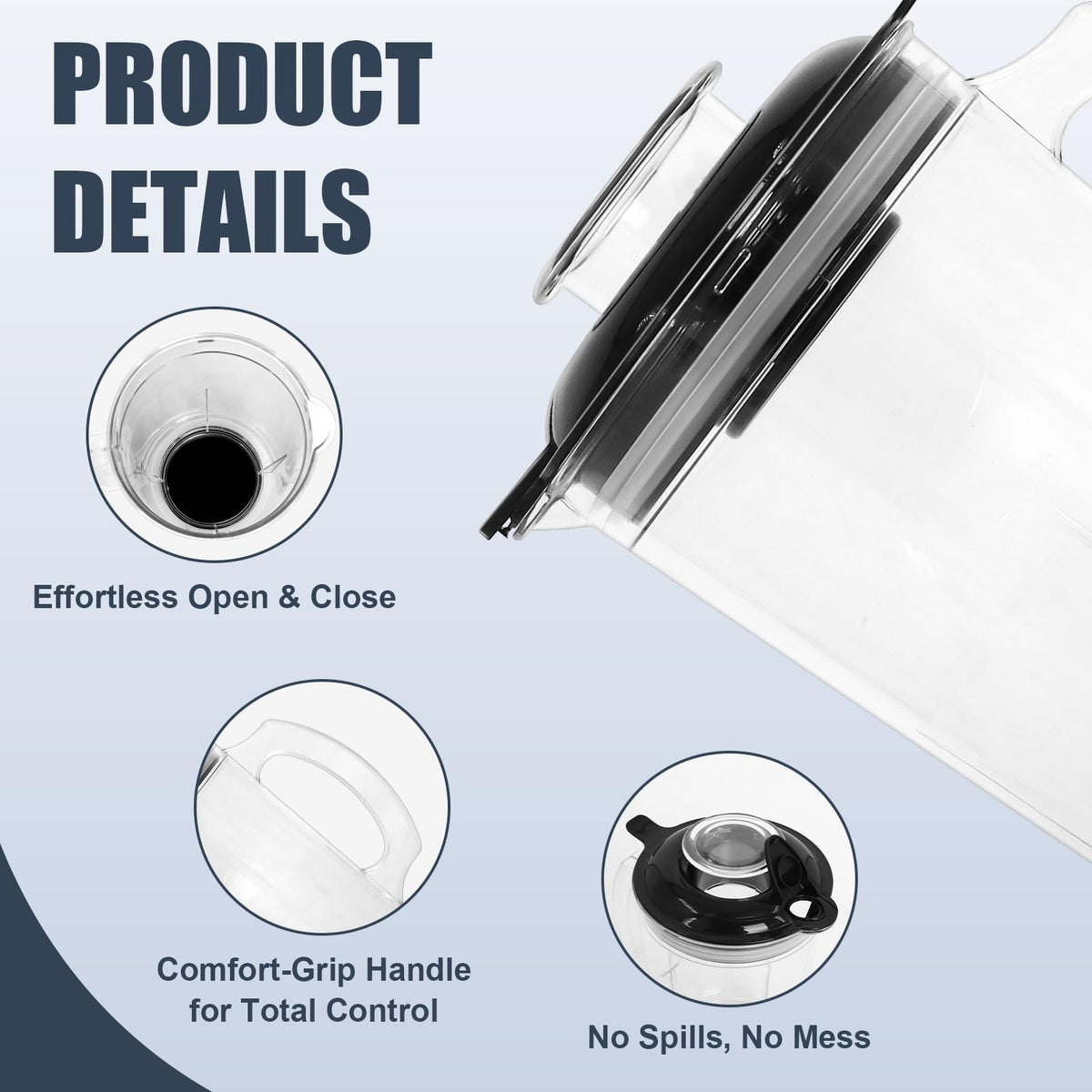 Wadoy BPA-free Tritan cup durable for everyday blending