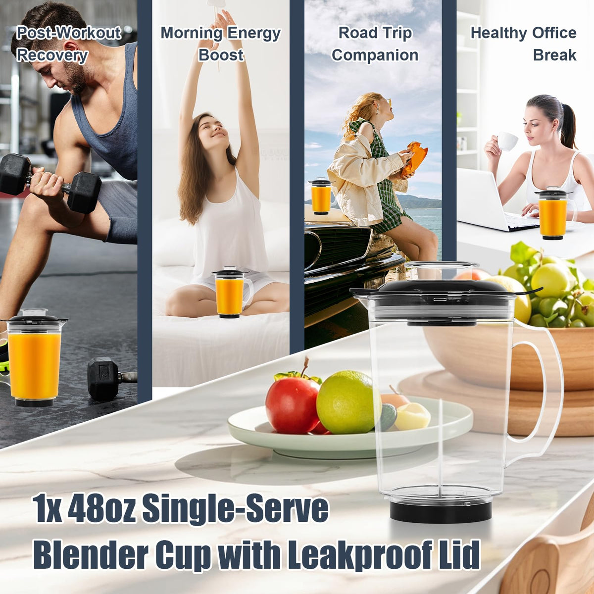 Wadoy dishwasher-safe top rack for quick cleaning after blending