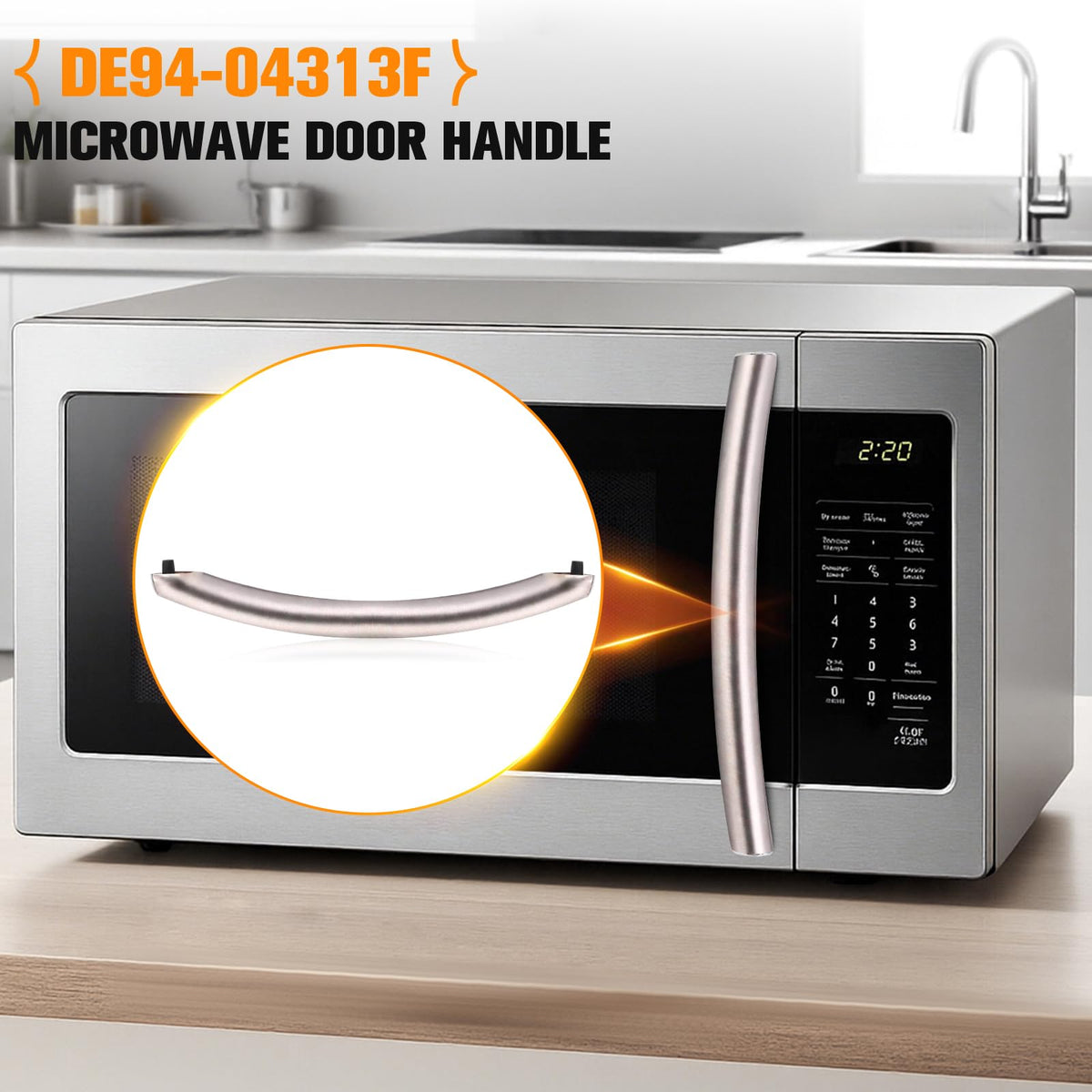 Wadoy ME16A4021AS door handle heat-resistant design for everyday kitchen use.
