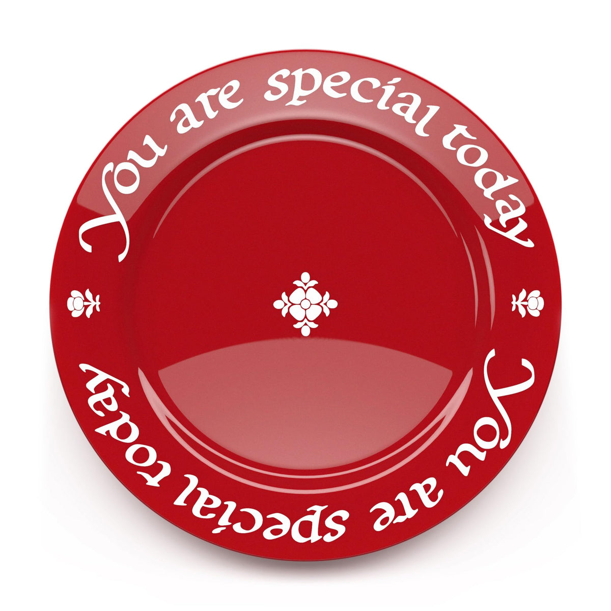Waechtersbach You Are Special Today red plate with script - perfect for birthday celebrations.