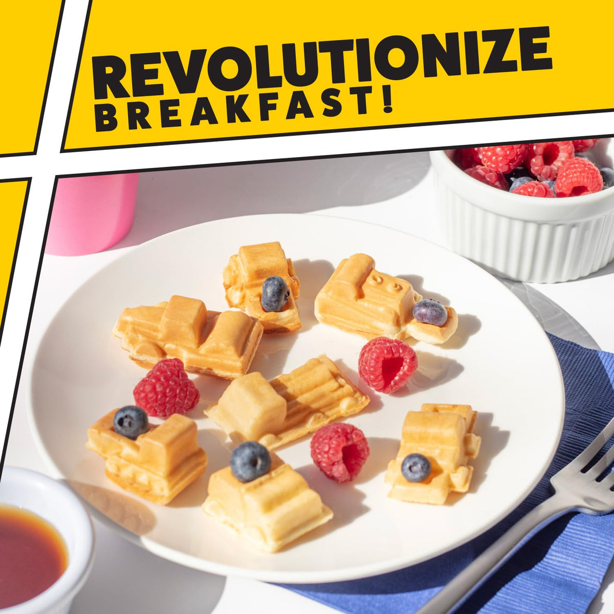 Waffle Wow loader waffle shape brings construction-themed breakfast fun