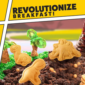 Waffle Wow Dinosaur Mini Waffle Maker Stegosaurus waffle for colorful plates.