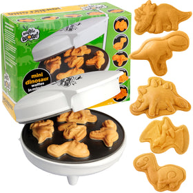 Waffle Wow Dinosaur Mini Waffle Maker T-Rex waffle for playful breakfasts.