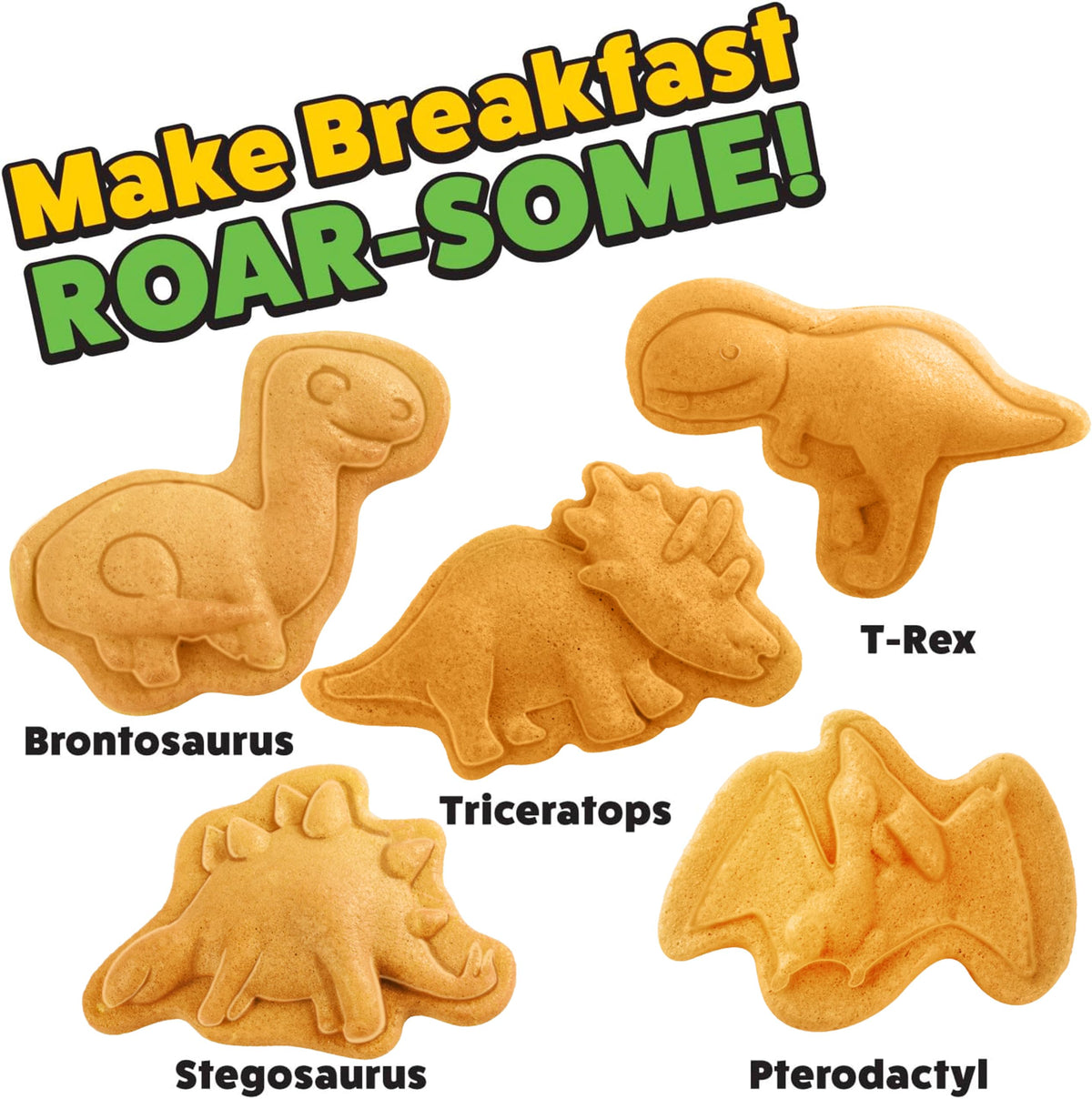 Waffle Wow Dinosaur Mini Waffle Maker Triceratops waffle for kid-friendly mornings.