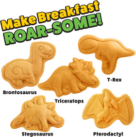 Waffle Wow Dinosaur Mini Waffle Maker Triceratops waffle for kid-friendly mornings.