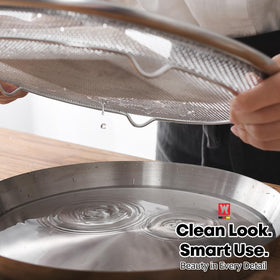 WAGENSTEIGER stackable tray and pan simplify compact kitchen storage