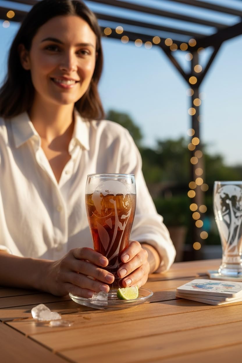 Crystal-clear glass close-up highlights refined craftsmanship and durability.