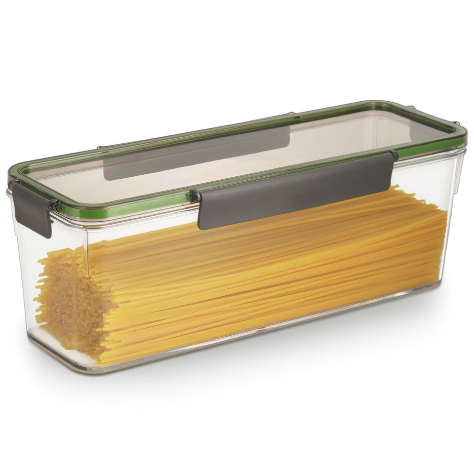 Wagrvuy 72oz spaghetti container front view for pantry organization and freshness