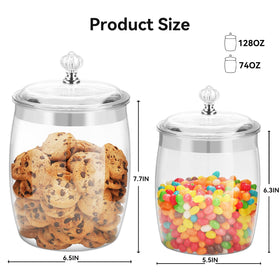 Wagrvuy clear airtight container 128oz shows glasslike clarity for pantry storage.