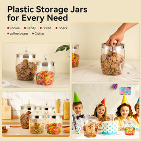 Wagrvuy clear airtight container 74oz emphasizes easy access to pantry staples.