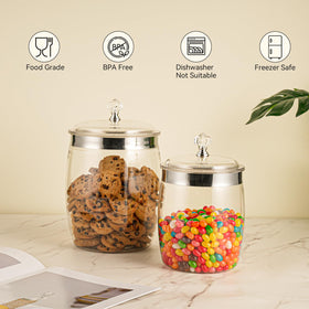 Wagrvuy wide-mouth jar 128oz enables quick scooping and refilling.
