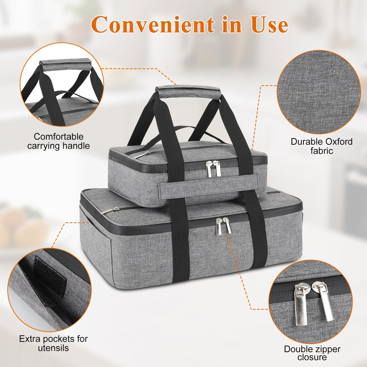 Wakaye insulated carrier 2-pack is multipurpose for picnics, barbecues, potlucks.