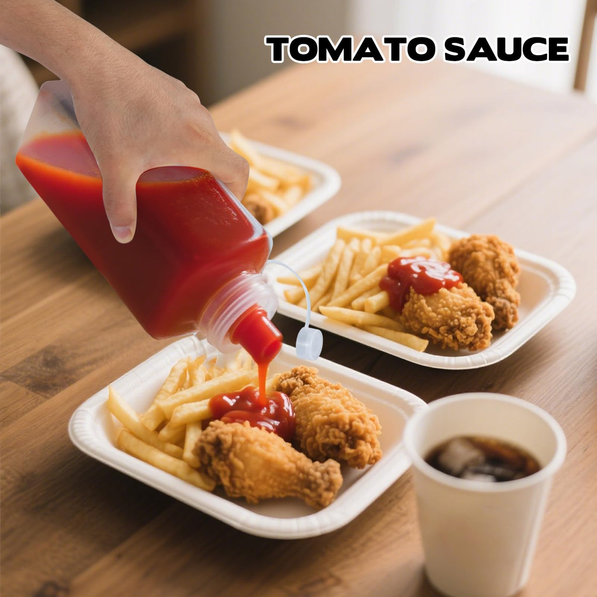 WAKCCIL clear food-grade plastic bottles displaying contents and freshness