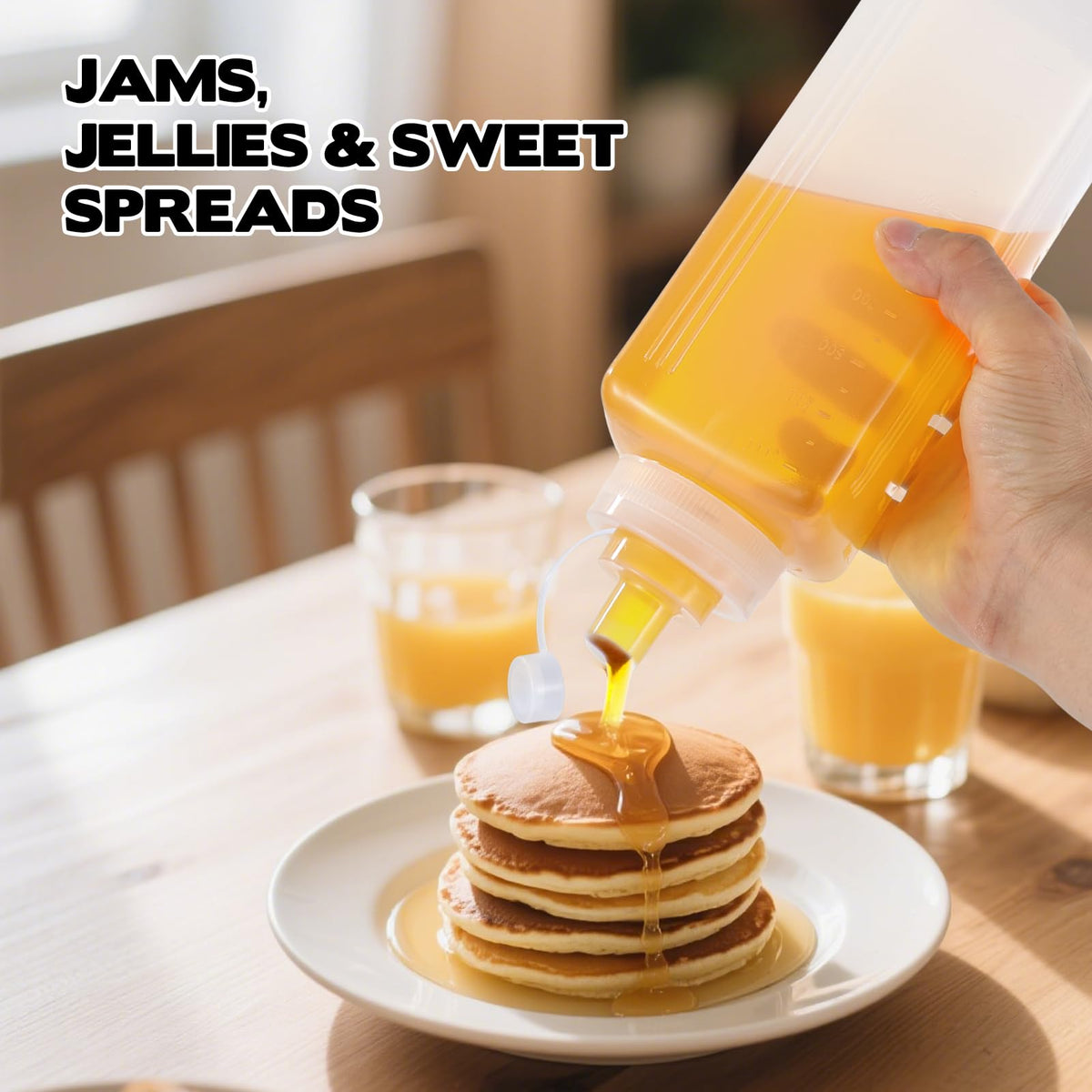 WAKCCIL squeeze dispensing action highlighting smooth flow for condiments