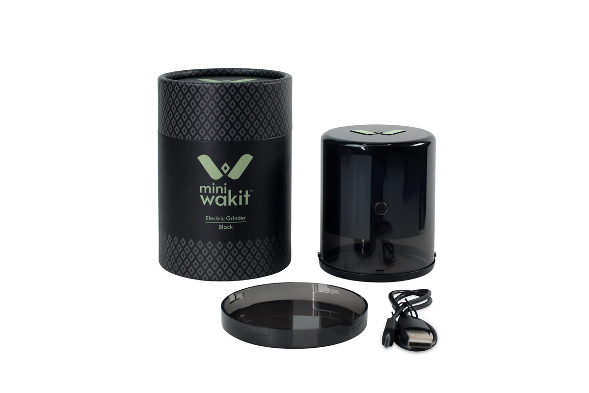 Wakit Mini Grinder charging with micro USB enables on-the-go use.
