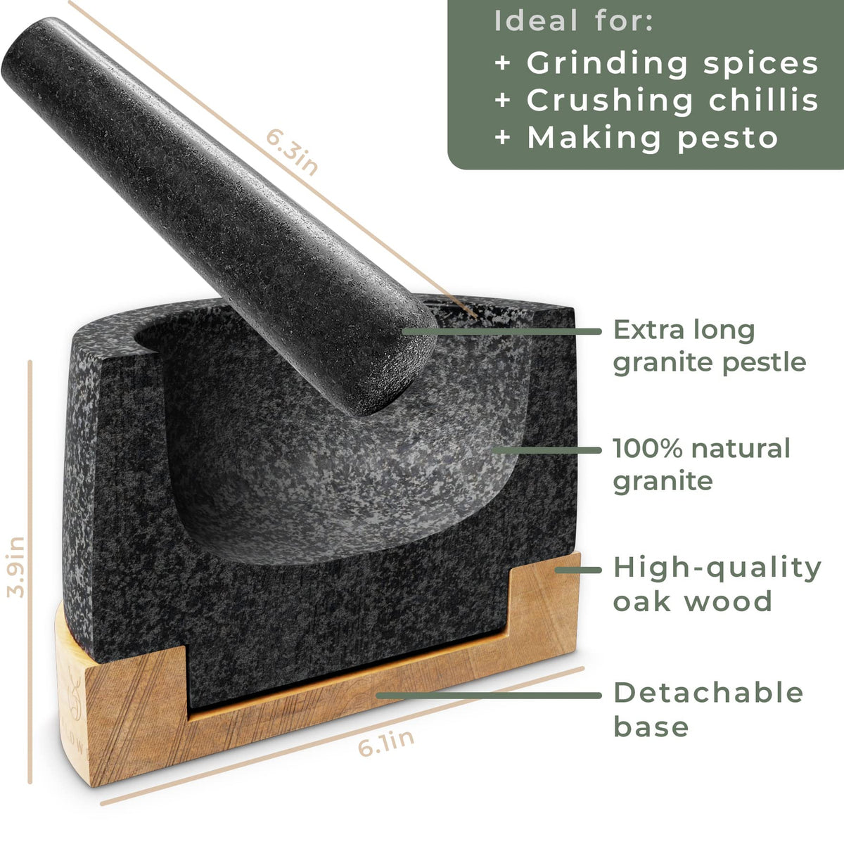 WALDWERK kitchen-use mortar and pestle in action