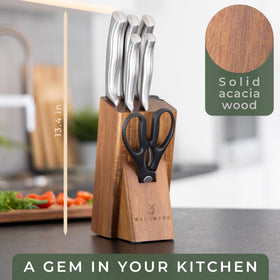 WALDWERK everyday prep knives laid out for versatile kitchen tasks.