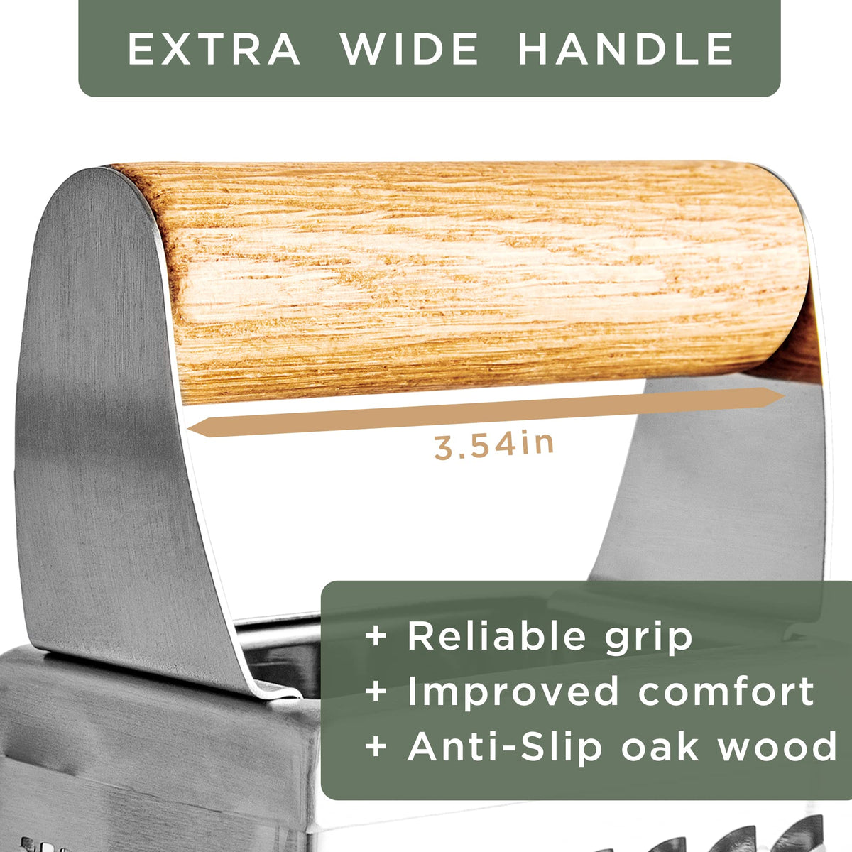 WALDWERK oak collection base keeps shredded ingredients tidy on the counter.