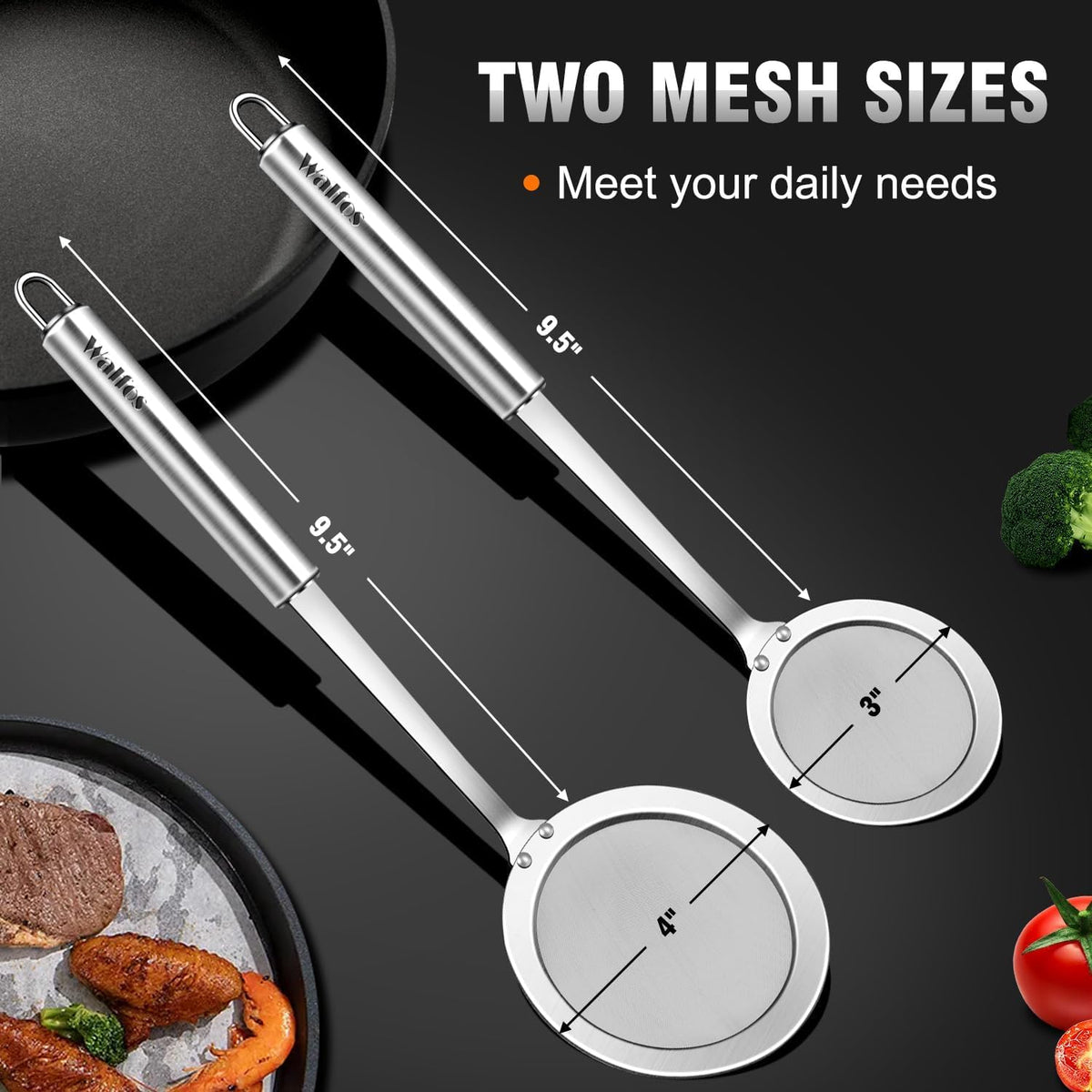 Walfos 5-piece set for versatile kitchen filtering tasks across meals.